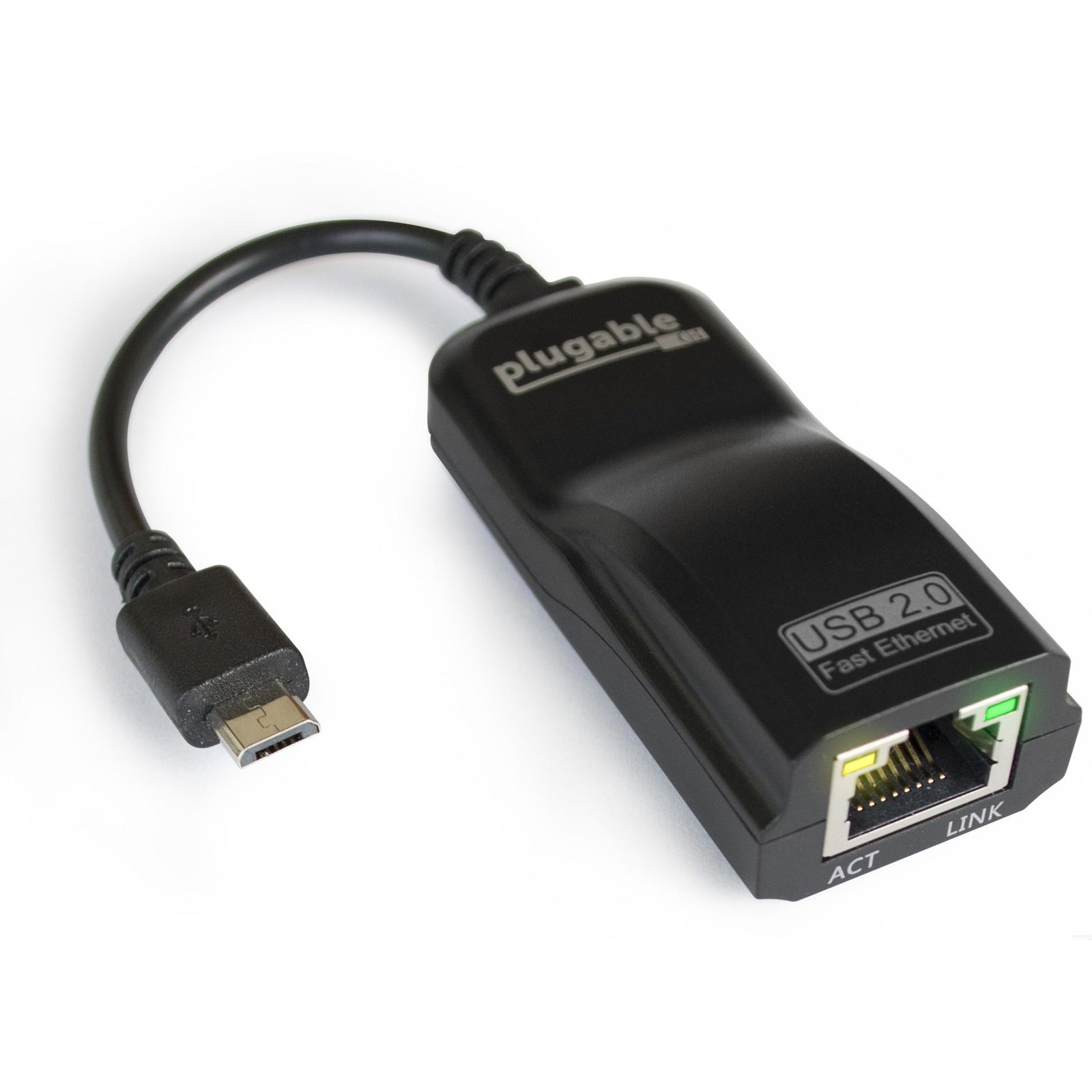 Plugable USB 2.0 OTG Micro USB to Fast Ethernet Adapter 10/100 Mbps Plugable USB 2.0 OTG Micro USB to Fast Ethernet Adapter 10/100 Mbps